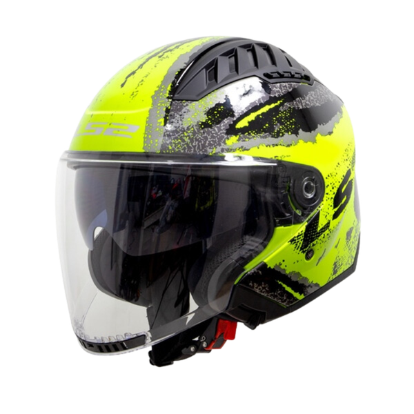 LS2 OF600 Copter ECE22.05 Claw Black H-V Yellow