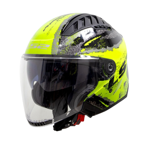 LS2 OF600 Copter ECE22.05 Claw Black H-V Yellow