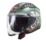 LS2 OF600 Copter ECE22.05 Crispy Military Green Orange