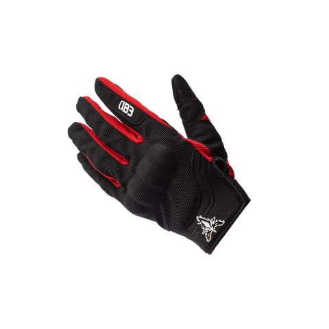 Găng tay ego dài đen đỏ