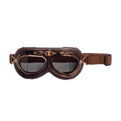 Kính goggles phi công cao cấp nâu khói