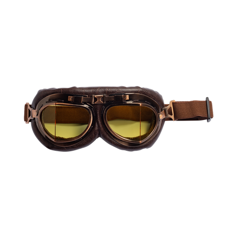 Kính goggles phi công cao cấp nâu vàng