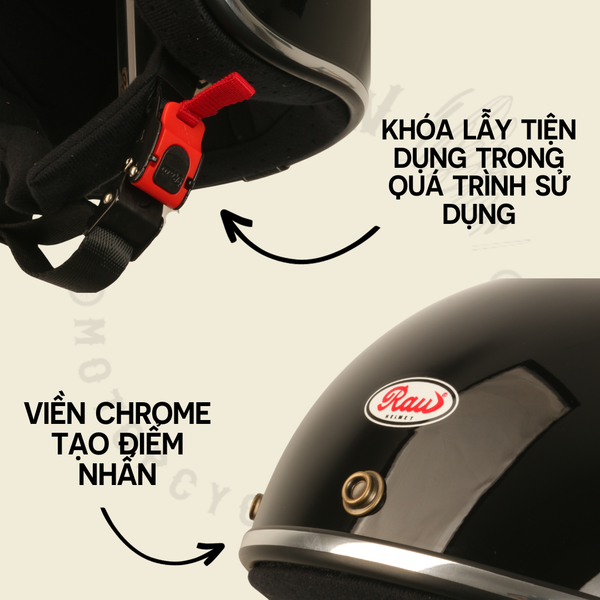Raw DOT Basic Đen Nhám V. Chrome