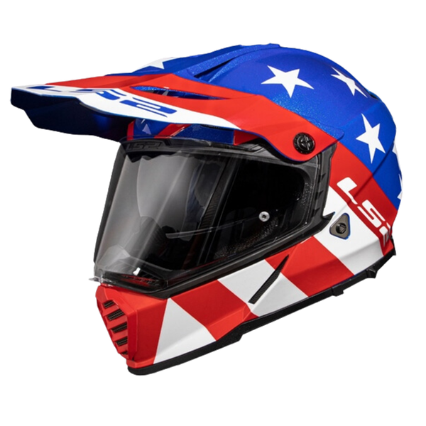 LS2 MX436 EVO Stripes Red White Blue