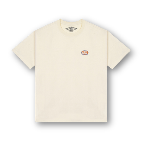 Áo thun raw basic thêu kem