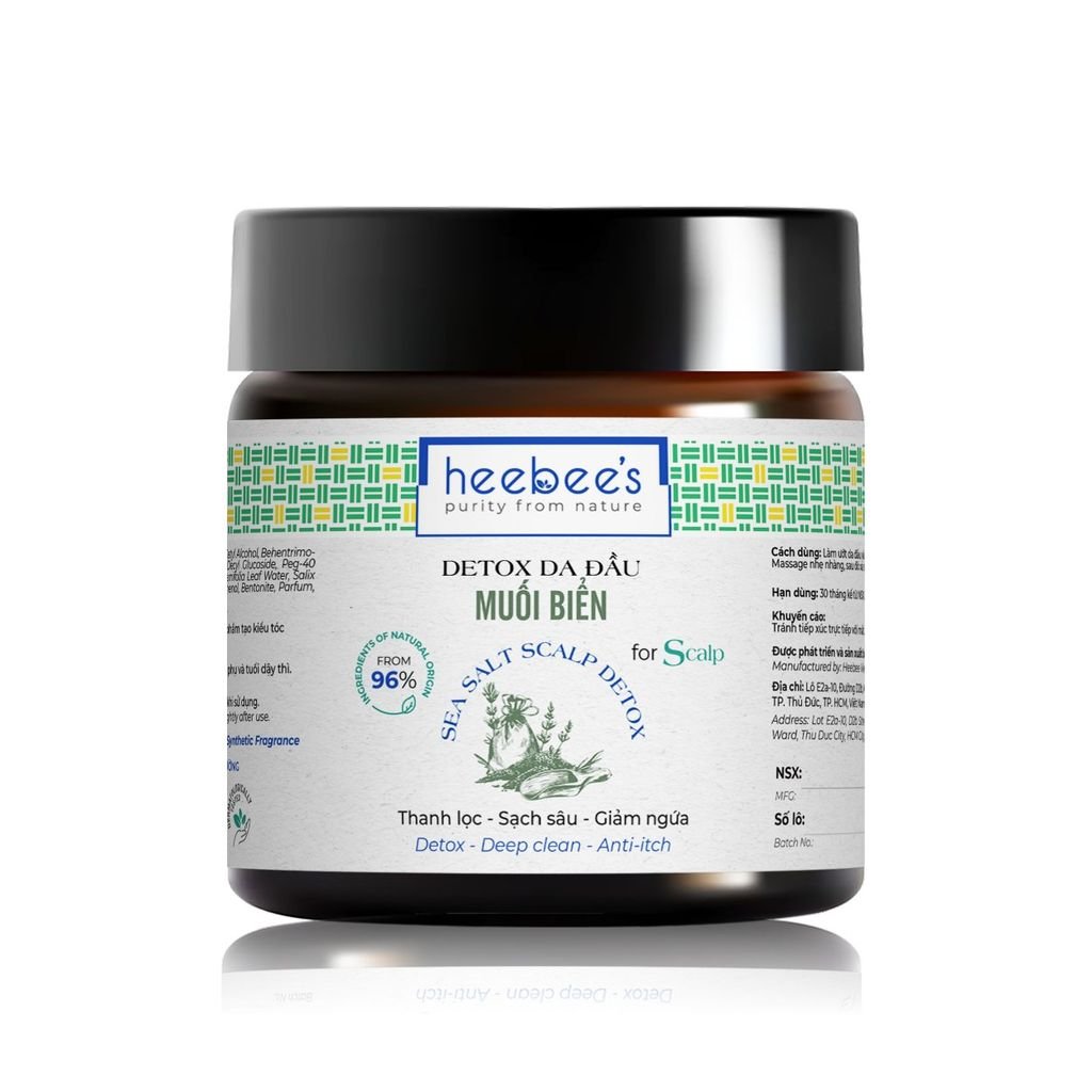 Detox Da Đầu Muối Biển Làm Sạch Sâu Nuôi Dưỡng Chu Kỳ Tái Tạo Tóc 200Gram