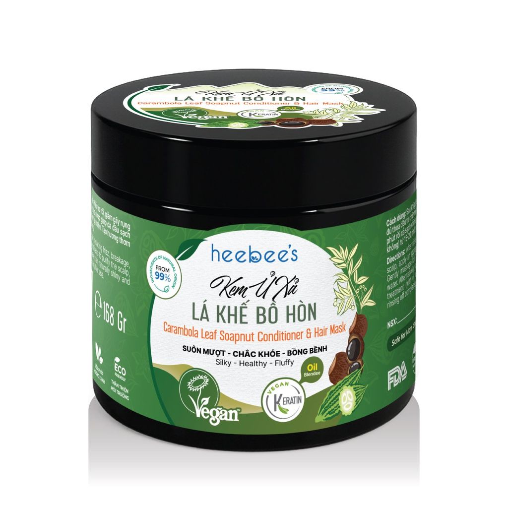 Kem Ủ Xả Lá Khế Bồ Hòn Suôn Mượt, Chắc Khỏe, Bồng Bềnh 168 Gram