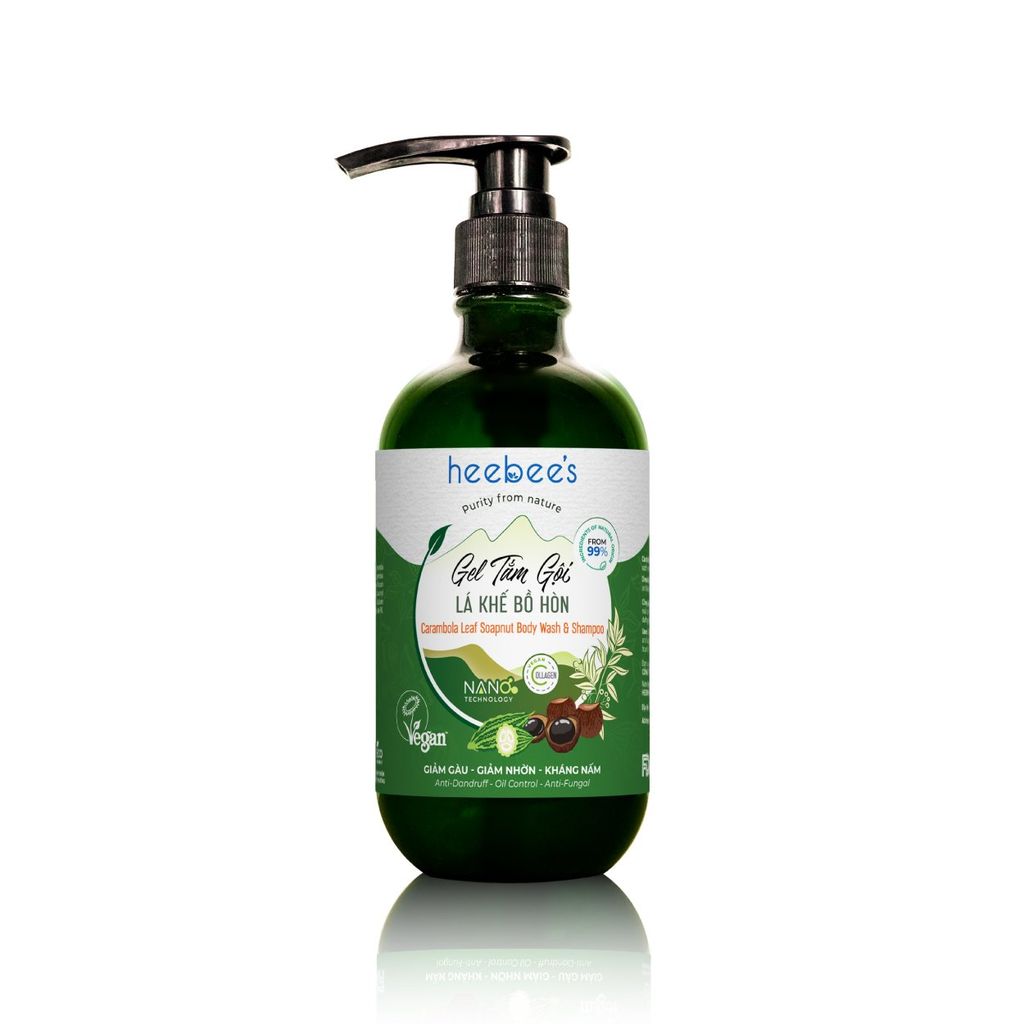 Gel Tắm Gội Thảo Dược Bồ Hòn Sạch Gàu, Giảm Ngứa, Khỏe Tóc, Mượt Da 300ml - 500ml