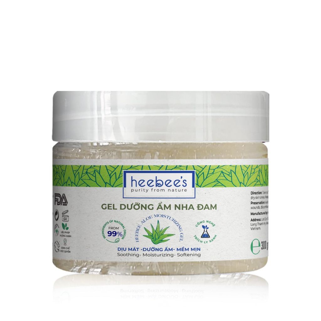 Gel Dưỡng Ẩm Nha Đam Heebee 300Gram - Làm Dịu, Dưỡng Ẩm, Mềm Mịn Da