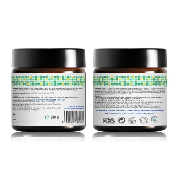 Detox Da Đầu Muối Biển Làm Sạch Sâu Nuôi Dưỡng Chu Kỳ Tái Tạo Tóc 200Gram