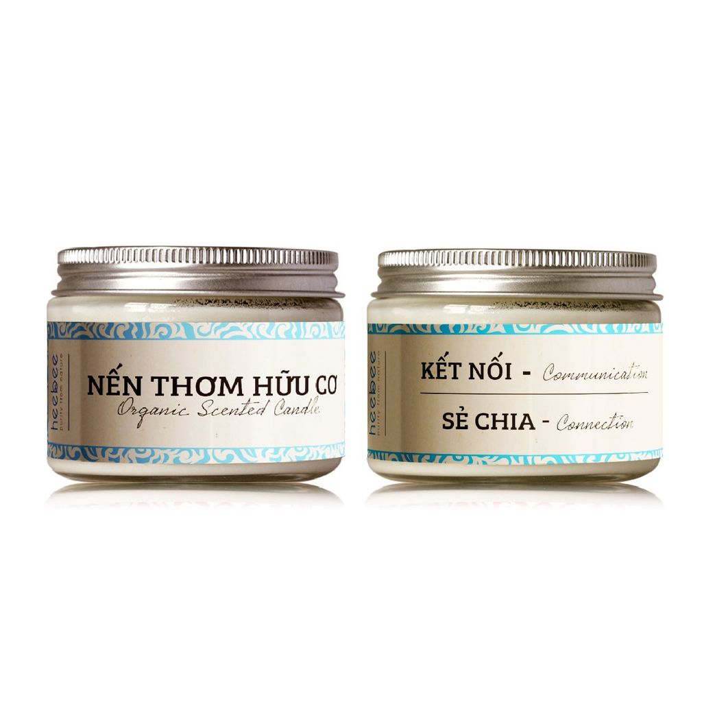 Nến Thơm Thuần Chay Heebee Thanh Lọc Không Khí Hương Tinh Dầu Kết Nối Sẻ Chia - 100Gr (Xanh Dương)