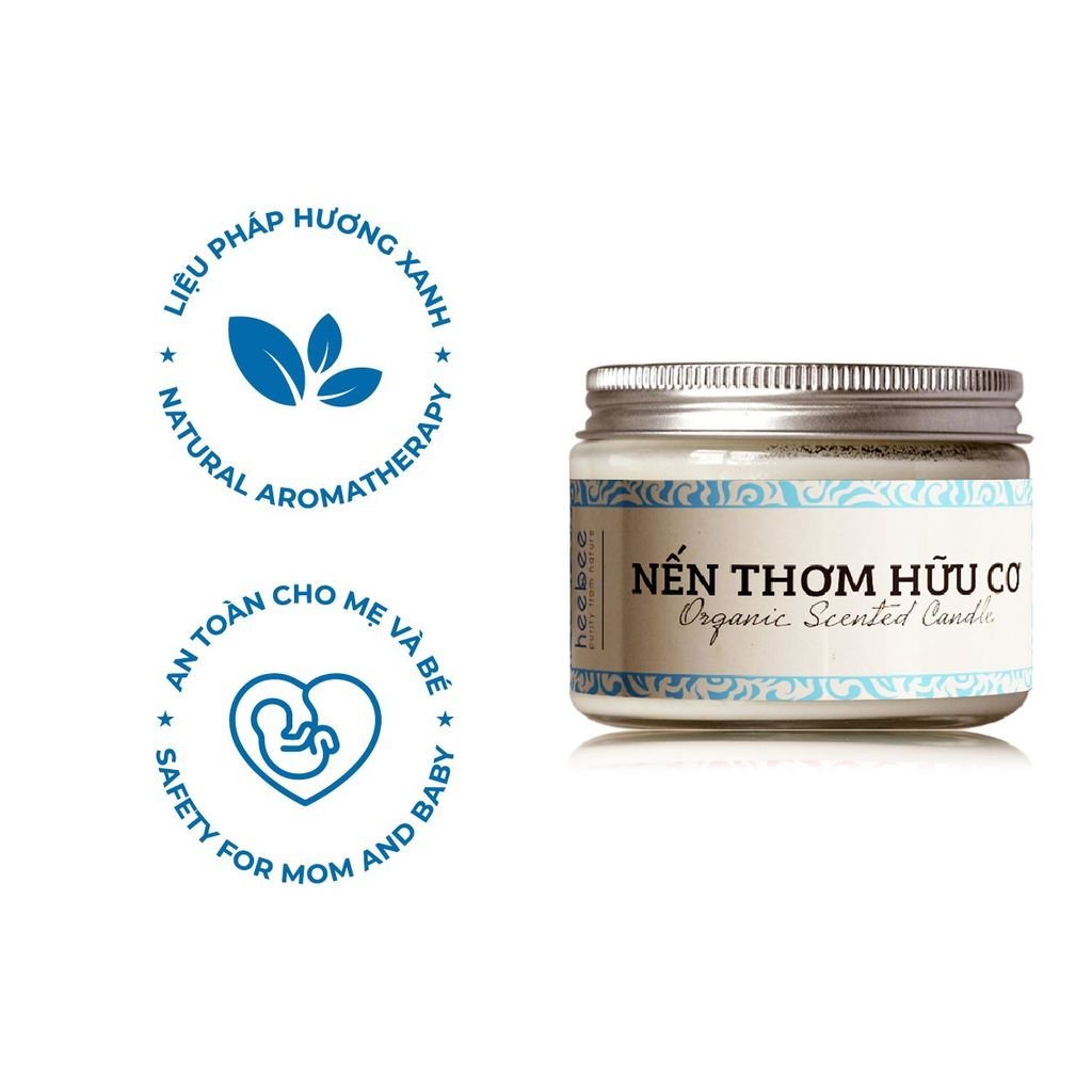 Nến Thơm Thuần Chay Heebee Thanh Lọc Không Khí Hương Tinh Dầu Kết Nối Sẻ Chia - 100Gr (Xanh Dương)