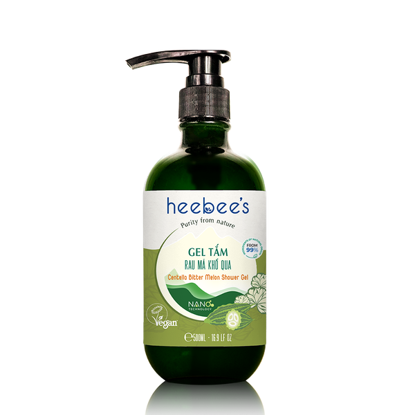 Gel Tắm Rau Má Khổ Qua Thuần Chay Giảm Rôm Sẩy, Dưỡng Ẩm, Da Sáng Mịn Màng 300/500ML