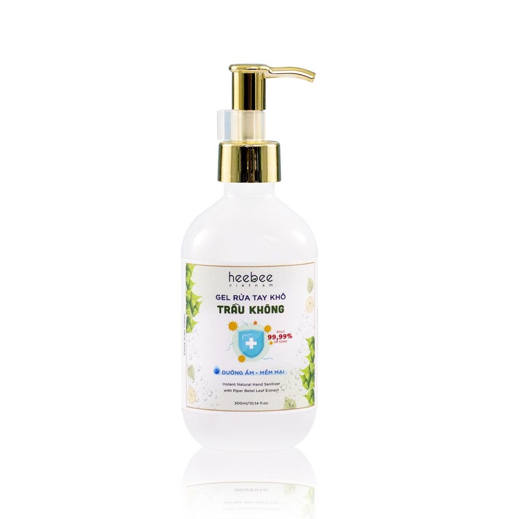 Gel rửa tay khô trầu không Heebee dưỡng ẩm, không khô da, diệt sạch khuẩn đến 99.99% Hand sanitizer gel 65 ml - 300 ml