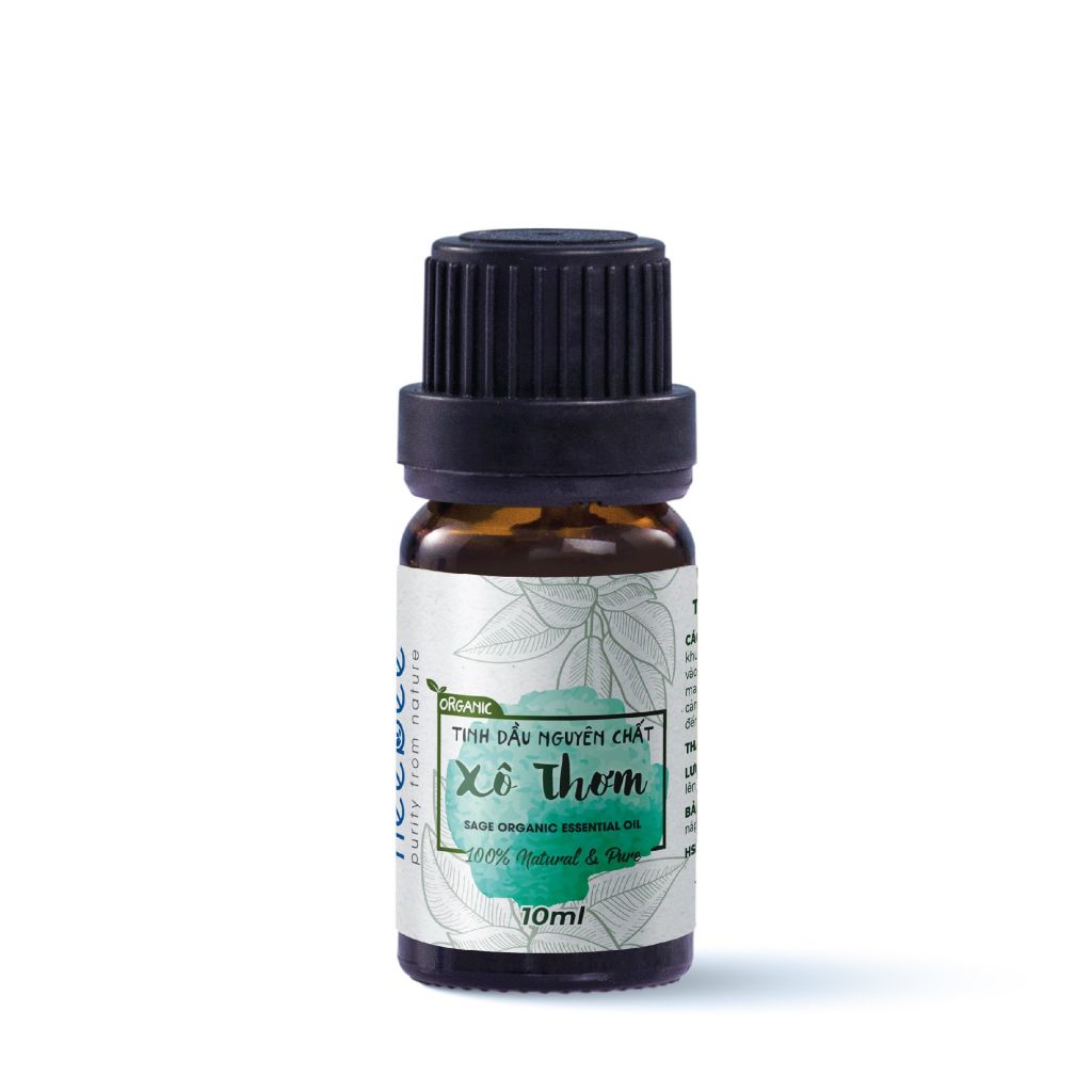 Tinh Dầu Lá Xô Thơm Nguyên Chất Heebee 10ml - Sage Organic Essential Oil