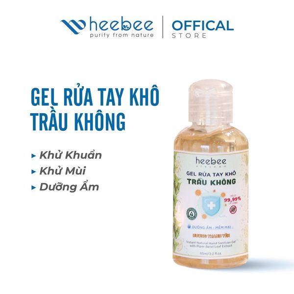 Gel rửa tay khô trầu không Heebee dưỡng ẩm, không khô da, diệt sạch khuẩn đến 99.99% Hand sanitizer gel 65 ml - 300 ml