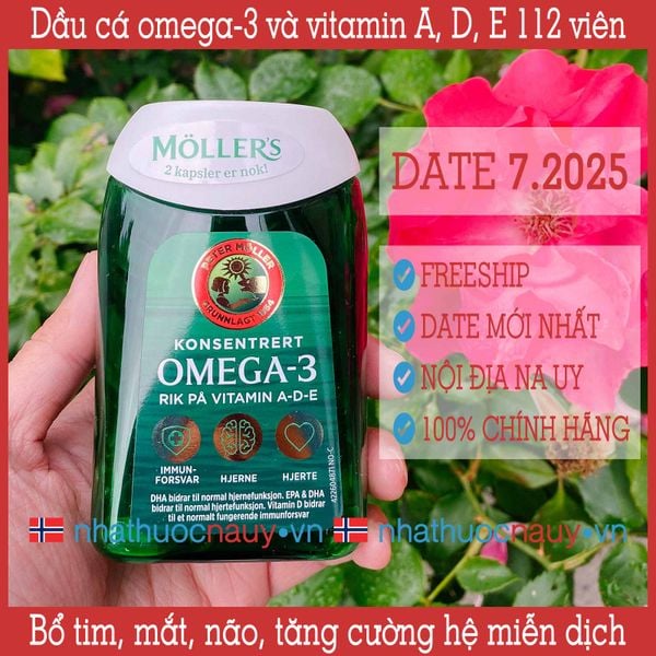  Dầu cá omega-3 và vitamin A-D-E | Möller’s Konsentrert Omega-3 