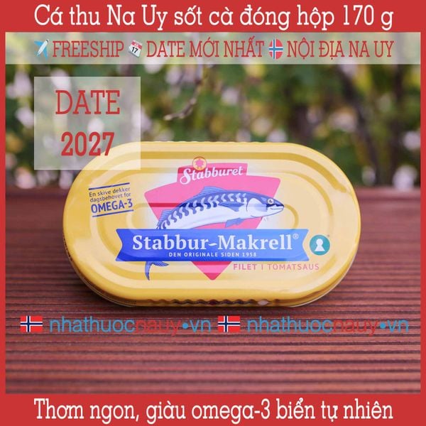 Cá thu Na Uy sốt cà Stabbur-Makrell hộp 170 g thơm ngon đậm đà