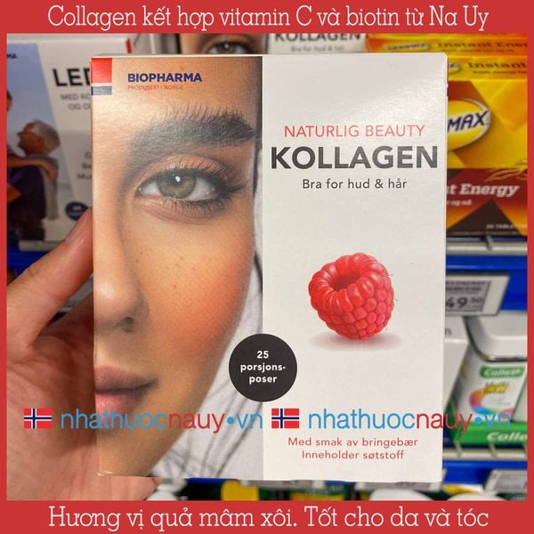 Biopharma Kollagen | Collagen kết hợp vitamin C và biotin từ Na Uy