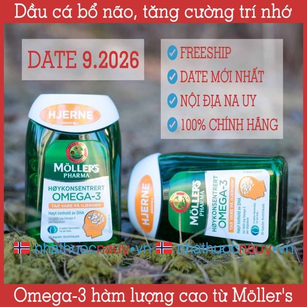 [Chính hãng] Möller's Pharma Hjerne | Dầu cá omega-3 bổ não từ Na Uy