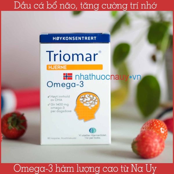 Dầu cá bổ não Triomar Hjerne với omega-3 hàm lượng cao từ Na Uy