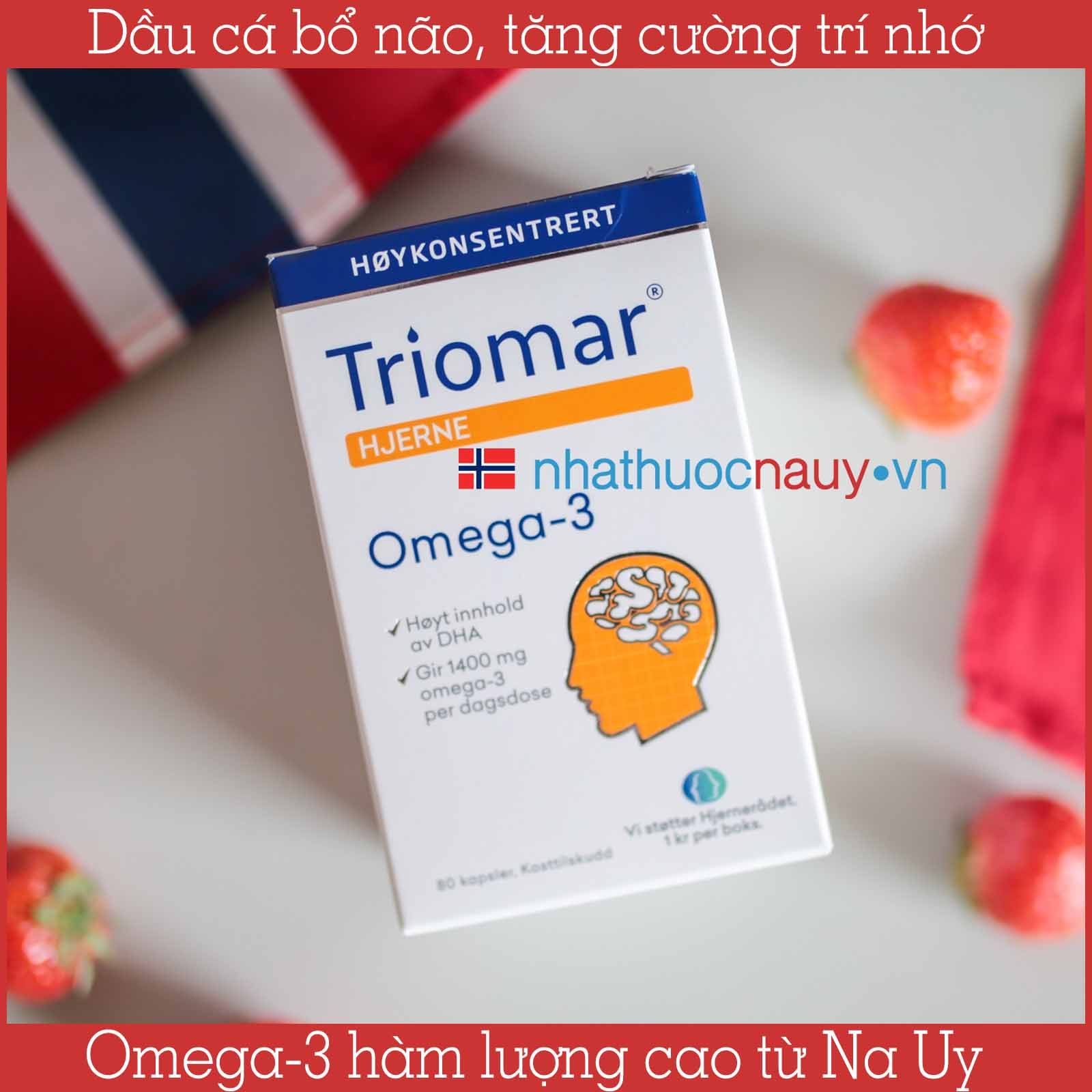  Dầu cá bổ não Triomar Hjerne 