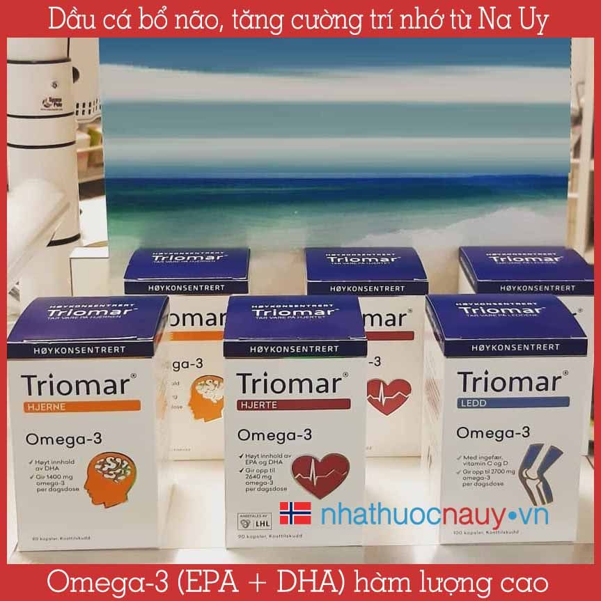  Dầu cá bổ não Triomar Hjerne 