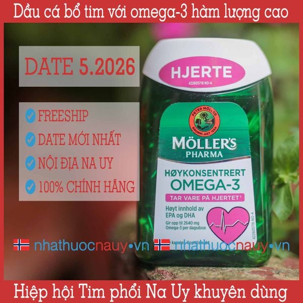 [Chính hãng] Dầu cá bổ tim Möller's Pharma Hjerte | Omega-3 từ Na Uy