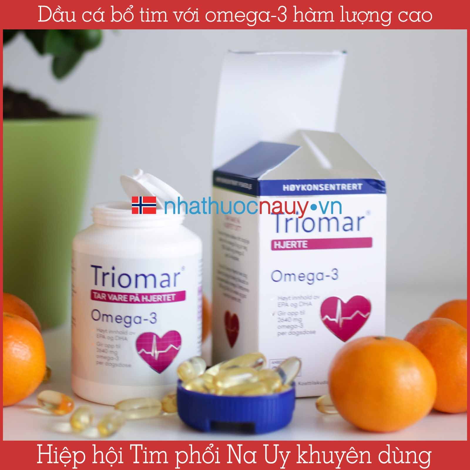  Dầu cá bổ tim Triomar Hjerte 