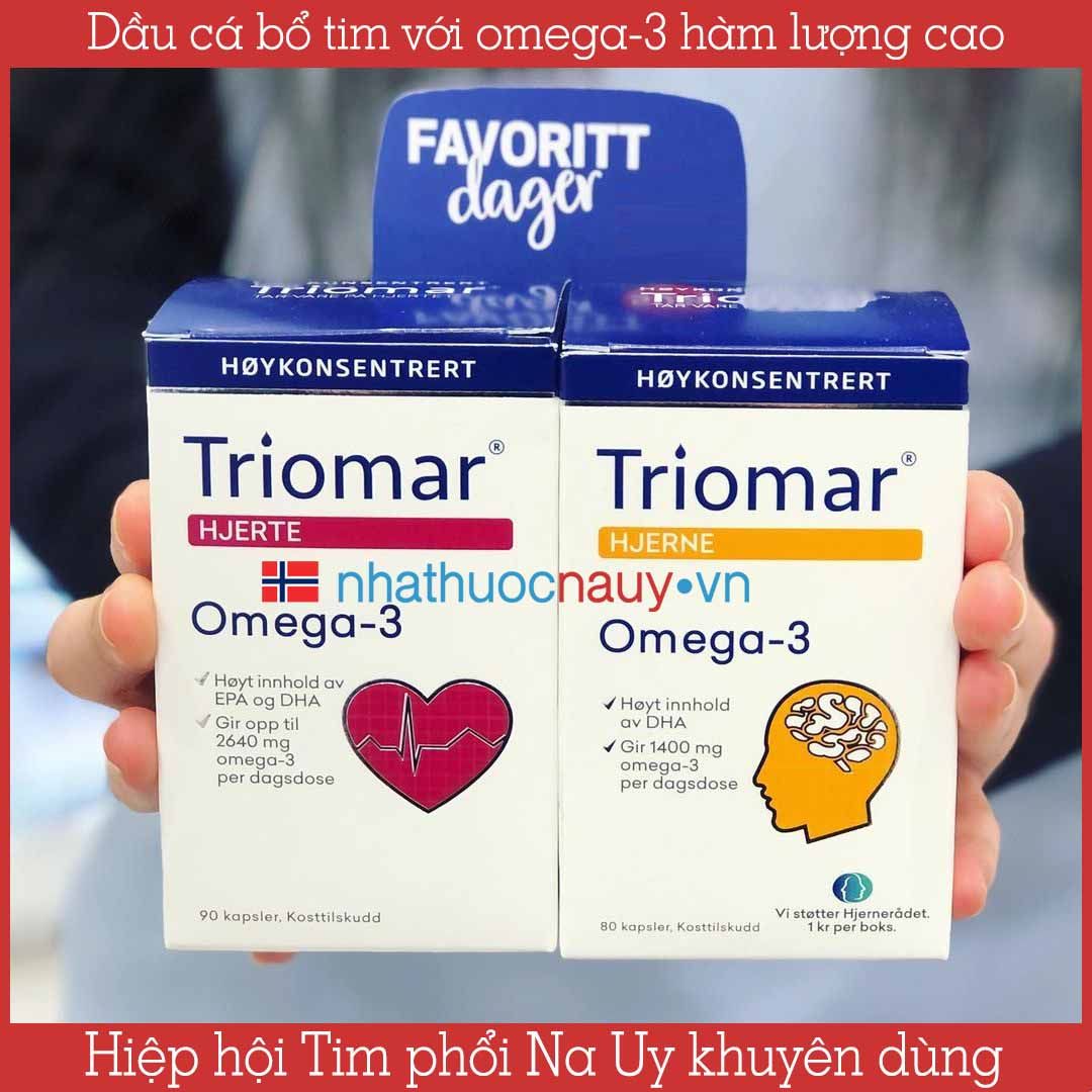  Dầu cá bổ tim Triomar Hjerte 