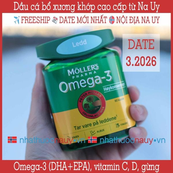 Dầu cá omega-3 bổ xương khớp Möller's Pharma Ledd | Nội địa Na Uy