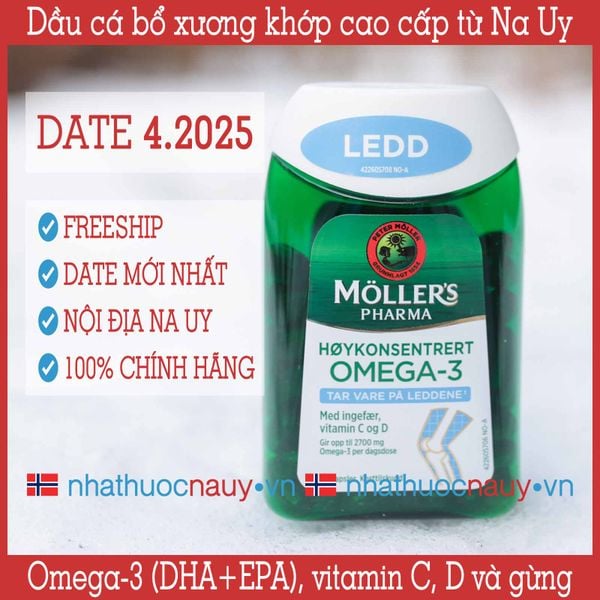  Dầu cá bổ xương khớp Möller's Pharma Ledd 