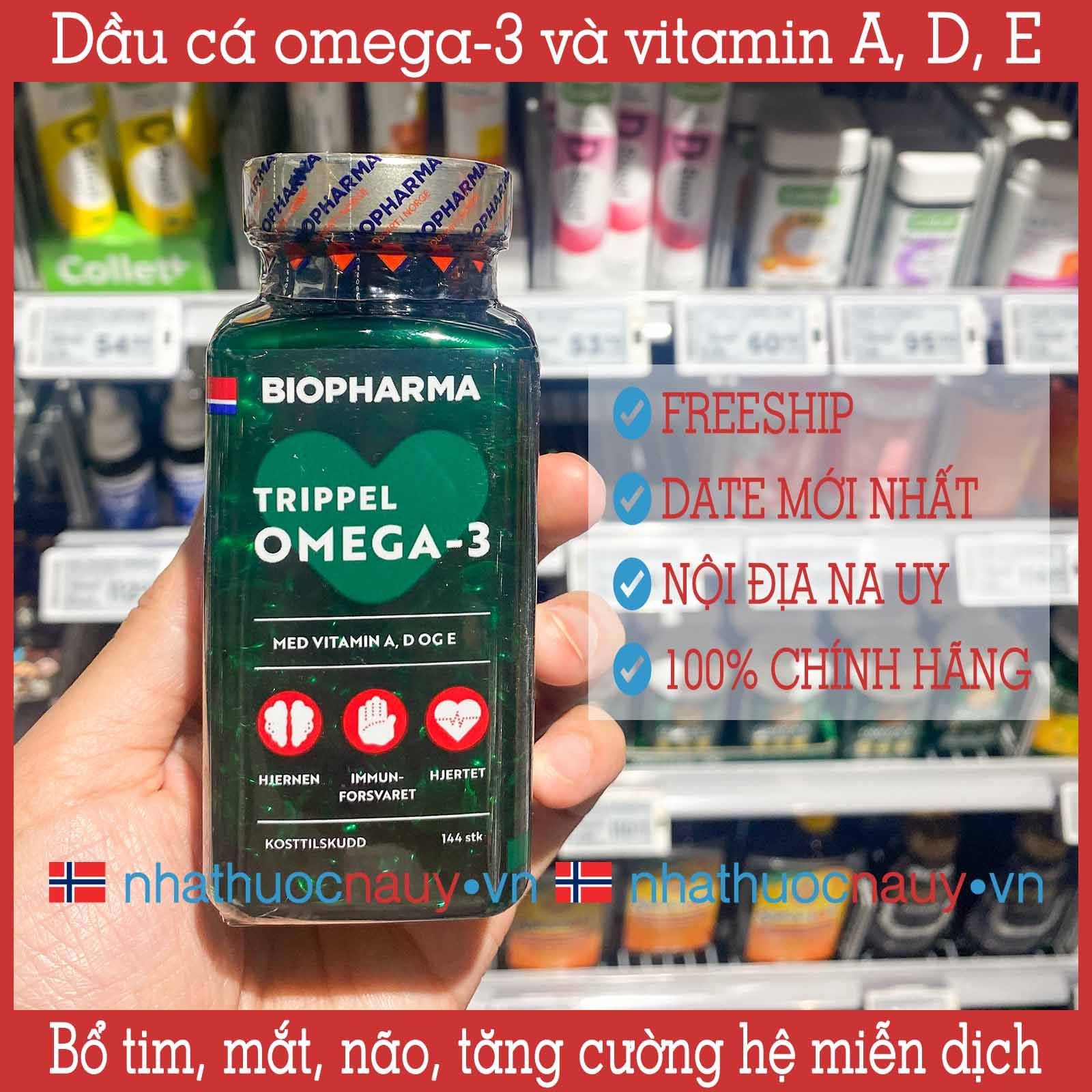 Chính hãng | Date 2025] Biopharma Trippel | Dầu cá omega-3 Na Uy –  nhathuocnauy.vn