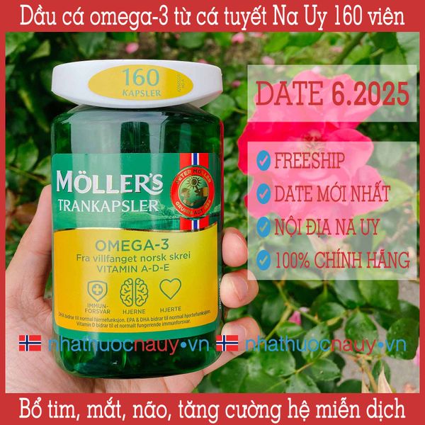 [Chính hãng] Möller’s Trankapsler | Dầu cá tuyết Na Uy 160 viên