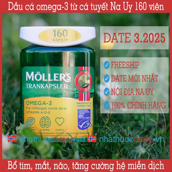 [Chính hãng] Möller’s Trankapsler | Dầu cá tuyết Na Uy 160 viên