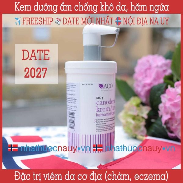 Canoderm 500g | Kem dưỡng ẩm trị viêm da cơ địa chàm sữa nội địa Na Uy