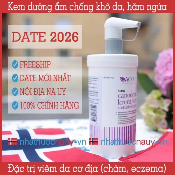  Kem dưỡng ẩm trị viêm da cơ địa Canoderm 500g 