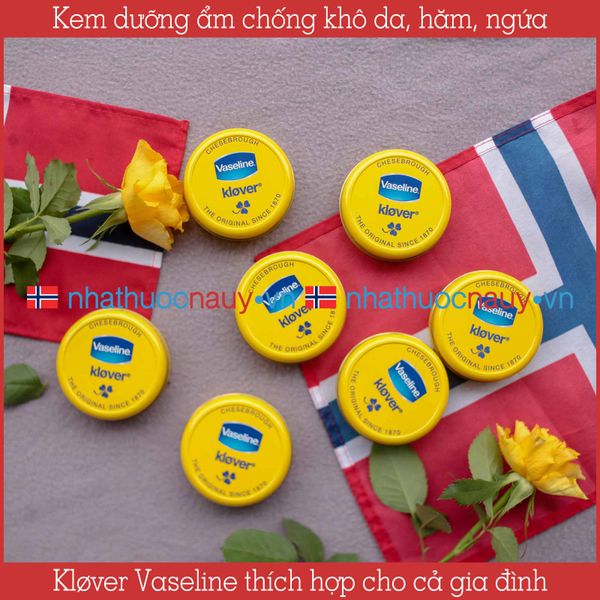 Kløver Vaseline | Kem thoa da dưỡng ẩm nổi tiếng nội địa Na Uy