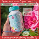  Kẹo dẻo canxi + vitamin D Vitaminbjørner vị dâu tây 