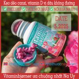  Kẹo dẻo canxi + vitamin D Vitaminbjørner vị dâu tây 