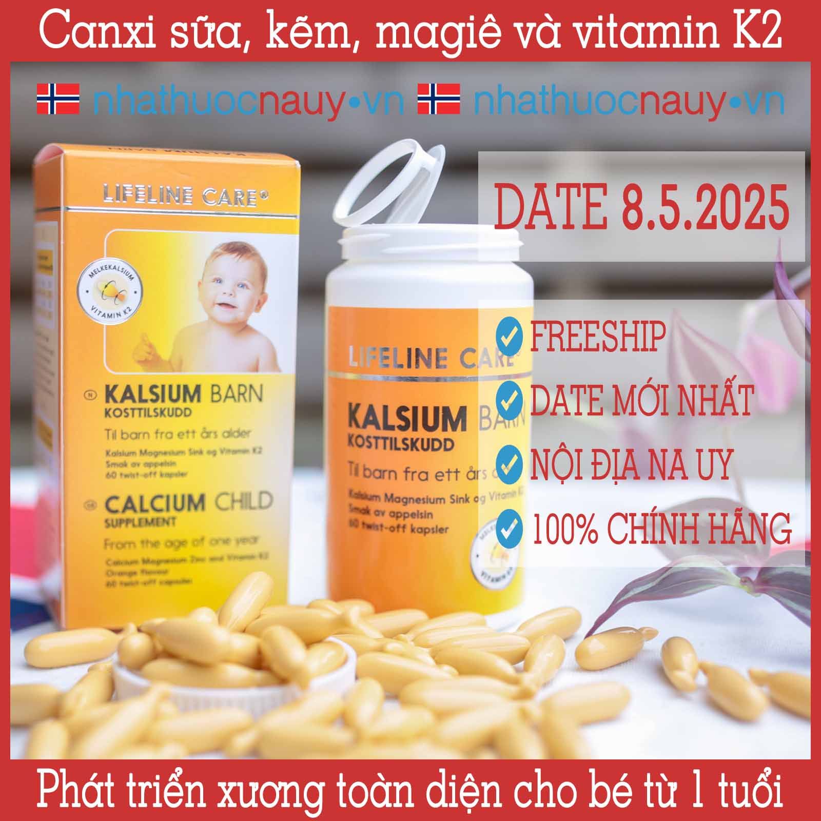  Canxi sữa cho bé từ 1 tuổi | Lifeline Care Kalsium Barn 