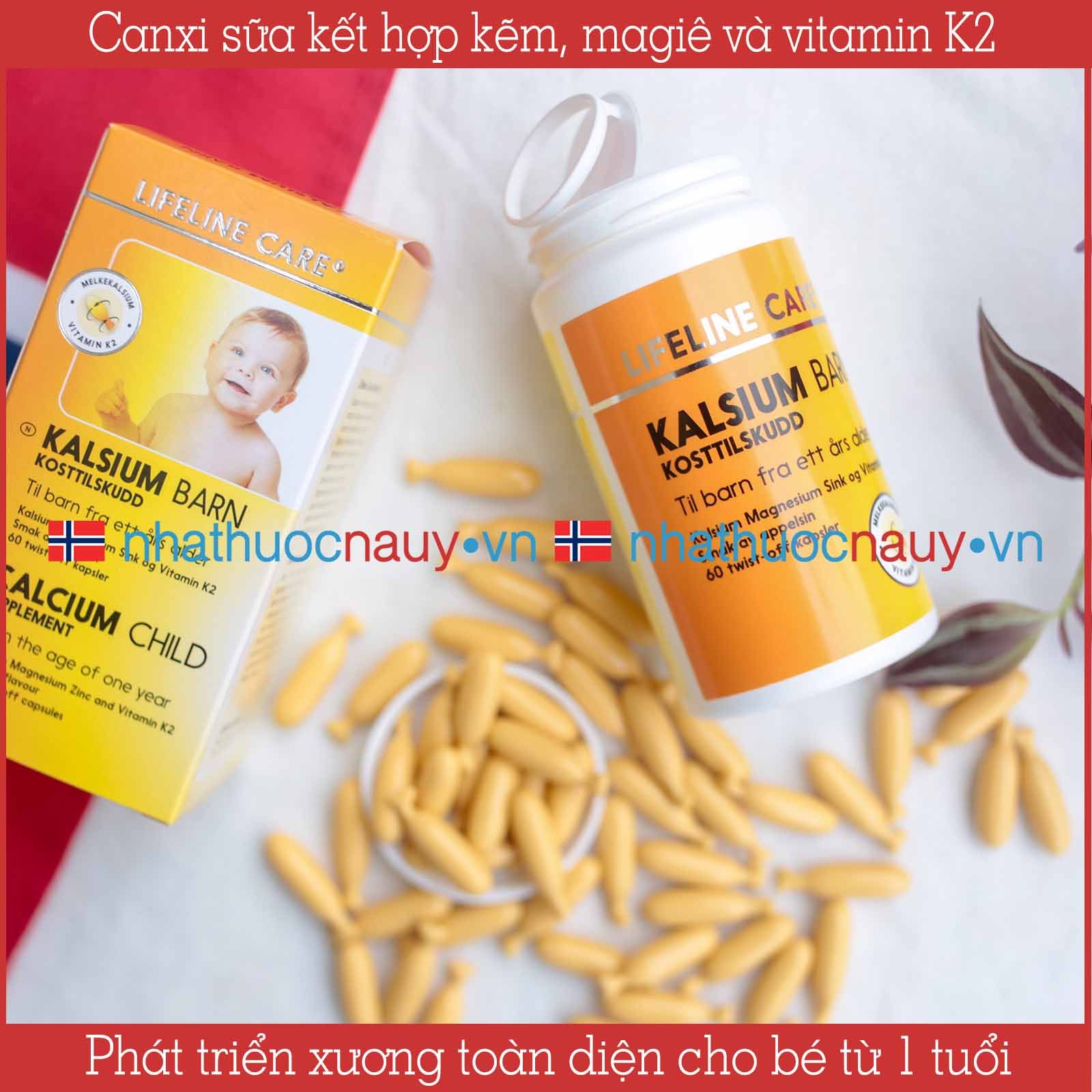  Canxi sữa cho bé từ 1 tuổi | Lifeline Care Kalsium Barn 