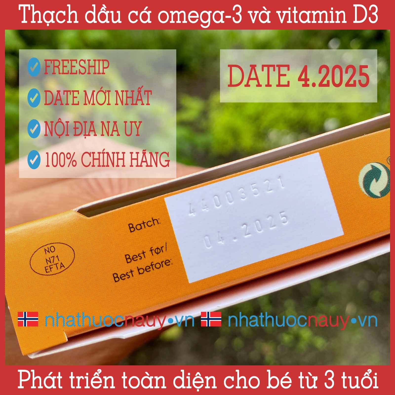  Thạch dầu cá kim cương | Omega-3 và vitamin D cho bé từ 3 tuổi | Lifeline Care Junior 