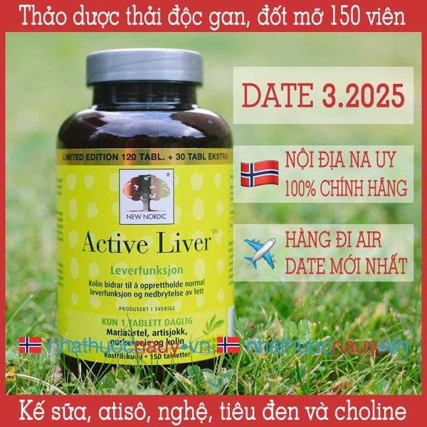 [Chính hãng] Viên uống thảo dược thải độc gan Thụy Điển Active Liver