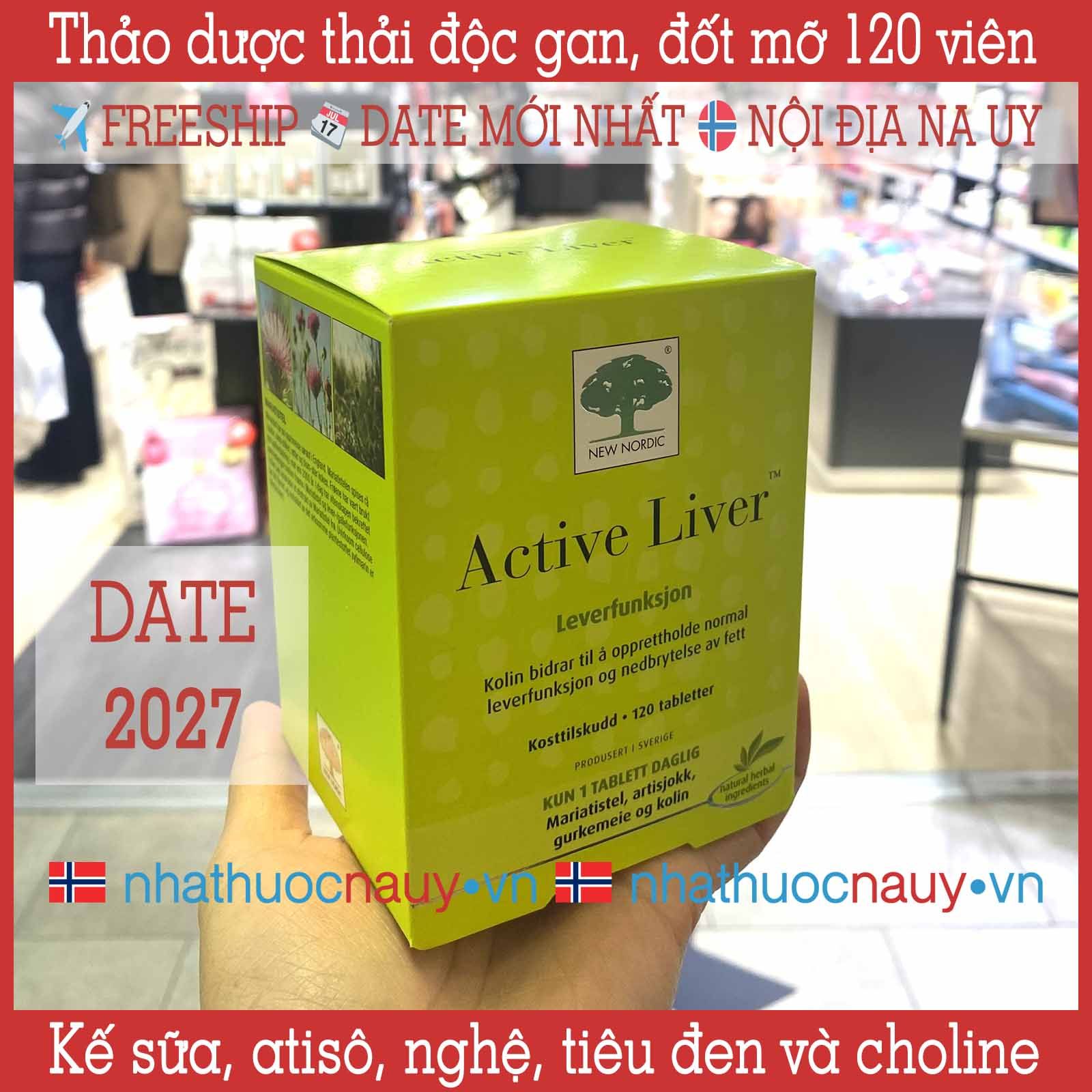  Viên uống thảo dược thải độc gan Active Liver 120 viên 