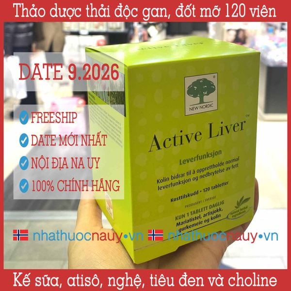  Viên uống thảo dược thải độc gan Active Liver 120 viên 