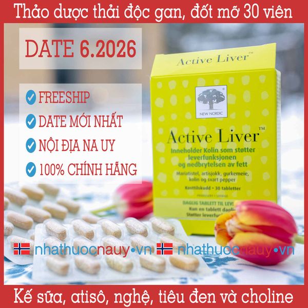 [Chính hãng] Thảo dược thải độc gan, đốt mỡ Active Liver từ Thụy Điển