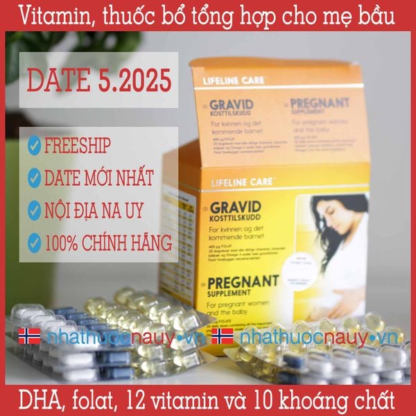 [Chính hãng] Lifeline Care Gravid | Thuốc bổ tổng hợp Na Uy cho mẹ bầu