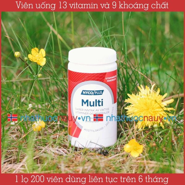 Viên uống 13 vitamin và 9 khoáng chất Nycoplus Multi từ Na Uy