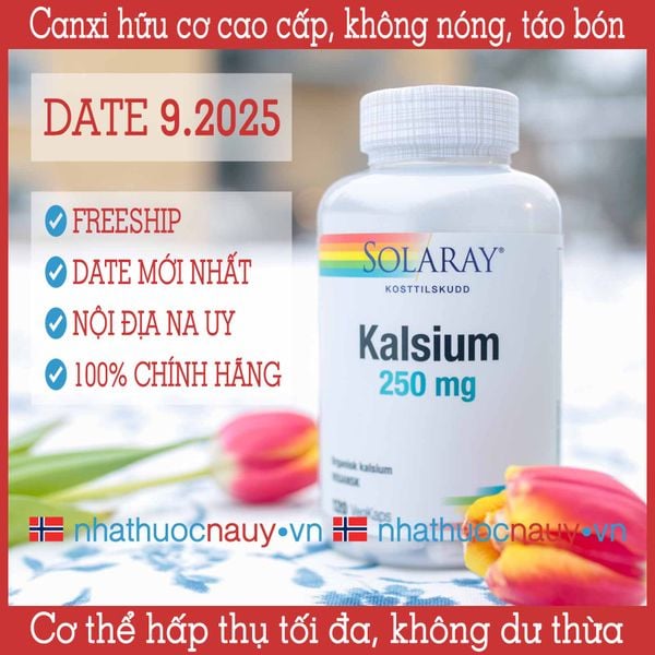 [Chính hãng] Solaray Kalsium | Canxi hữu cơ từ Mỹ